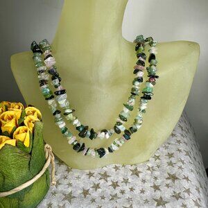 NEW 34" Genuine Tourmaline Stone Necklace